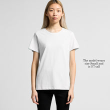 Load image into Gallery viewer, Custom Tee - Women's Maple - Pocket and Back Print