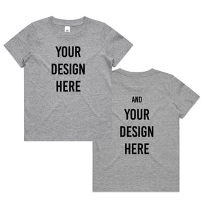 Custom Tee - Kids sizes 2 - 6 - Front and Back Print