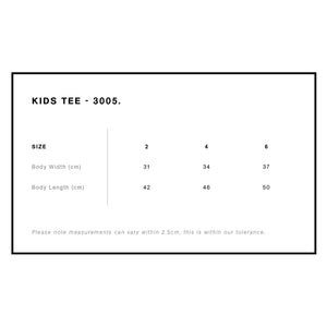 Custom Tee - Kids sizes 2 - 6 - Front Print