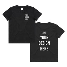 Load image into Gallery viewer, Custom Tee - Kids sizes 2 - 6 - Pocket Print and Back Print
