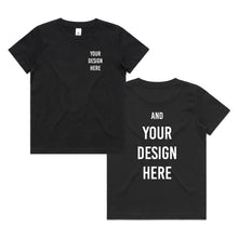 Load image into Gallery viewer, Custom Tee - Kids sizes 2 - 6 - Pocket Print and Back Print