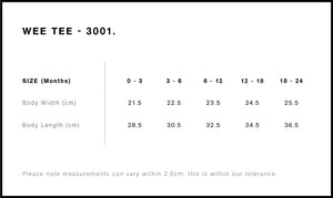 Organic Infant Wee Tee - 3001