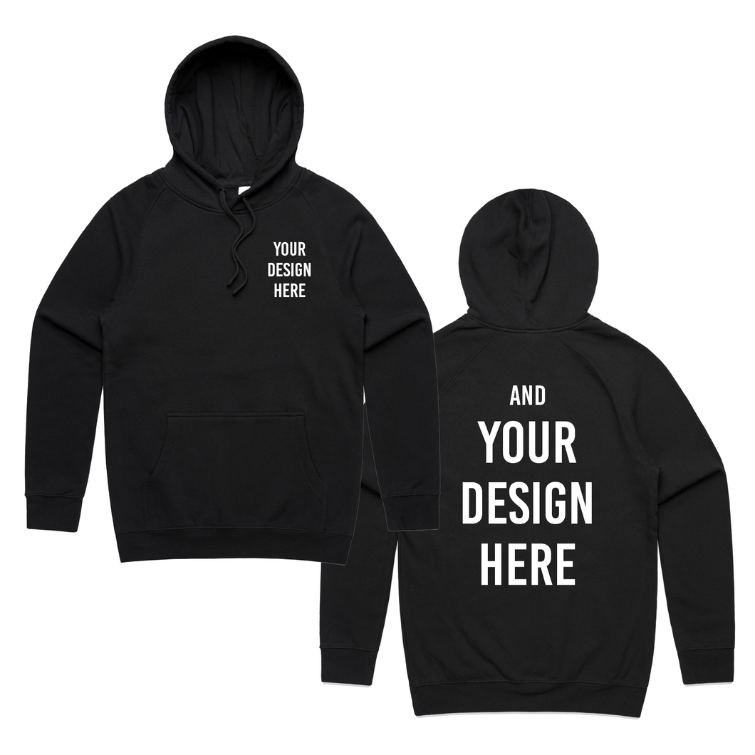 Custom Hoodie - Pocket Sized Print and Back Print